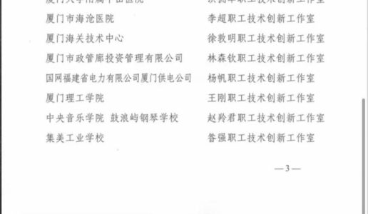 我市一盟员工作室获命名市级职工技术创新工作室